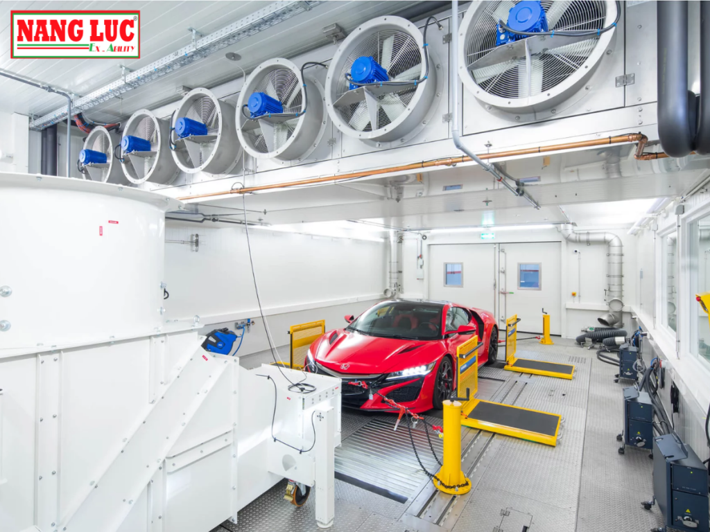 Phòng Thử Môi Trường Động Lực Học Ô Tô (Drive In Climate Test Chamber with Dynamometer for Vehicles) Weiss Technik Model Auto Climate Dynamometer