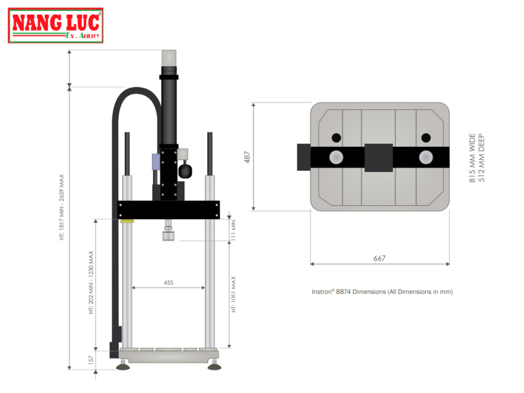 Hệ Thống Đo Độ Bền Kéo Để Bàn Instron Model 8874